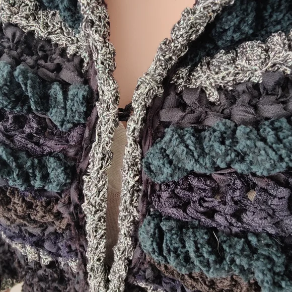 Vintage Estelle Gracer 1982 Vintage Ribbon Sweater Jacket - Picture 9 of 12